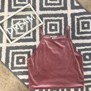 cropped top velvet